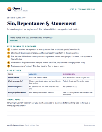 Preview of the lesson summary for Stop 5